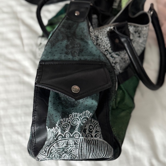 Desigual - Black and Green Hand Bag - Picture 10 of 16